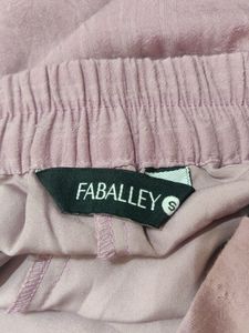 Faballey Women Light Levender Straight Fit Pant