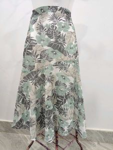 Floral Print Midi Skirt