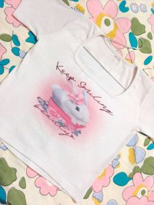 A Cute Bunny Graphic Crop Top