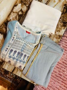 Printed Full Sleeves Kurta And Pant Set