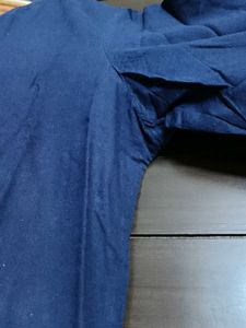 Melange Women Blue Cotton Kurta