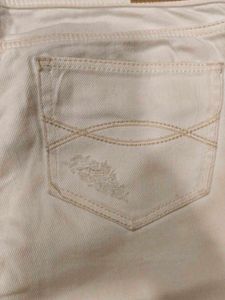 White Abercrombie Denim Jeans Girls 14 Size