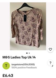 M&amp;S Floral Long Sleeve Top