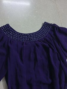 Purple Embellished Dress