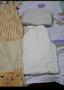 Lucknow Chikankari Kurta Dupatta Pant Set