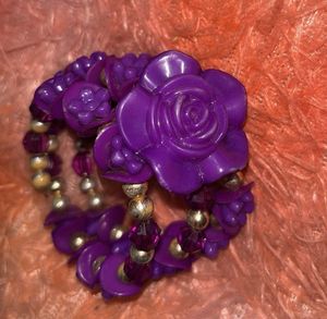 Purple Flower Bracelet