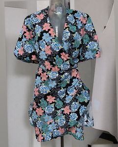 Plus Size Floral Wrap Dress