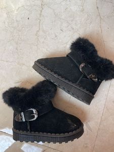 Black Furry Boots