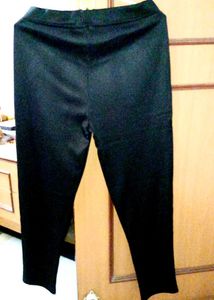 Black Stretch Formal Pants with Embellished Pocket