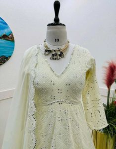 Most Demanding Beautiful White Gown