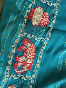 Beutiful Sari With Patchwork