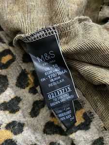 Marks &amp; Spencer Woolen Leopard Print T-Shirt Dress