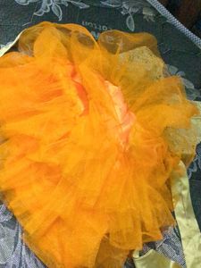 Orange Tuttu Dress For 1-2 Age Category Kids