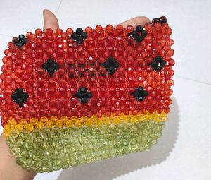 Luxurious Multicolored Beads Open Mini Bag