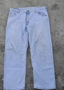Straight Fit Wranger Jeans (Ice Blue )Unisex