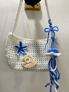 Crochet Coastal Shoulder Bag