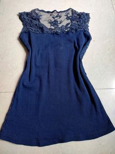 Dark Blue Sleeveless Top