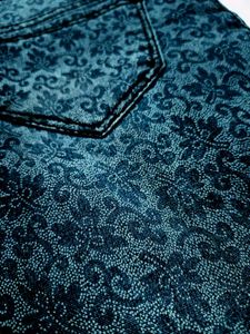 Floral Print Denim Jeans