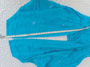 Blue Embroidered Kurta Set