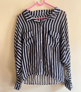 Striped Sheer Blouse
