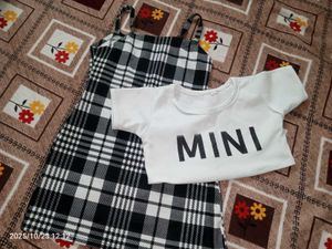 Cute Girls&#39; Dress &amp; Tee Set