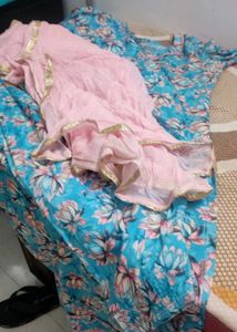 Maroon Printed Dress Material