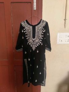 Black Embroidered Kurti