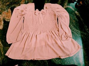 Chic Pink Smocked Top