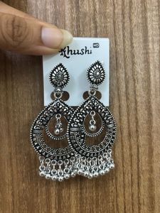 Silver Tone Drop Earrings