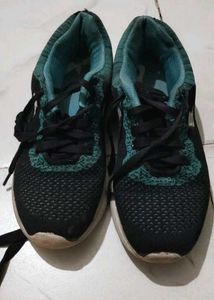 Stylish Black and Green Sneakers