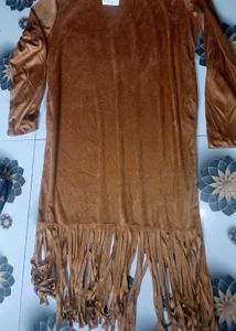 Libas Brown Fringe Dress