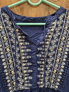 Boho Embroidered Tunic Dress