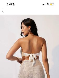 White Bandeau Top