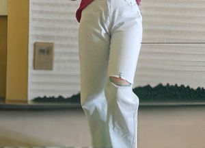 Combo Of 2 Light Wash High Waisted Wide Leg Jeans