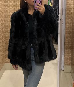 🖤Black Rabbit Fur Coat 🖤