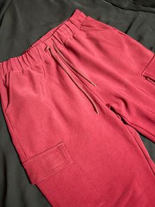 Urban Edge: Maroon Cargo Joggers