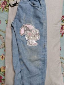 Girls&#39; Top &amp; Jeans Set By Pantaloons Junior