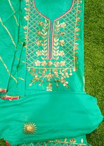 Semi stitched Sharara Suit With Freebies