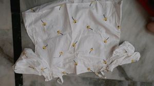 Stylish White Top With Embroidery