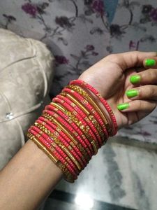 Red &amp; Gold Bangles