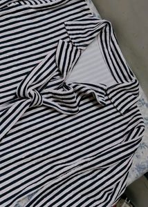 Striped Tie-Front Top