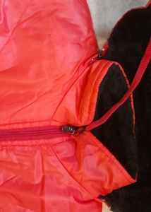 Red Hooded Puffer Vest