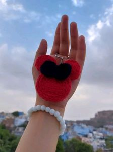 Crochet Handmade Mickey Mouse 🐭 Shaped Keychain