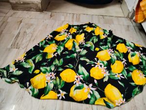 Lemon Print Skirt