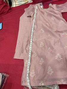Elegant Pink Embellished Kurti