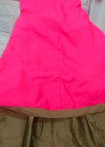Graceful Pink and Gold Embroidered Ethnic Gown
