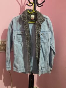 Denim Jacket with Fleece Lining