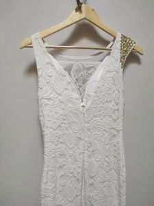 White Lacework Maxi Dress