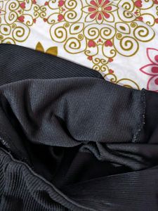 Bootcut Black Ribbed Trouser ⚫