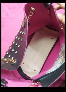 Studded Black Tote Bag